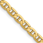 Leslie's 14K 3mm Concave Anchor Chain