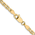 Leslie's 14K 3mm Concave Anchor Chain - Image 3