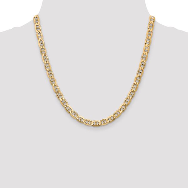Leslie's 14K 6.25mm Concave Anchor Chain - Image 4