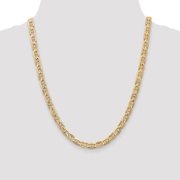 Leslie's 14K 6.25mm Concave Anchor Chain - Image 4