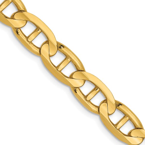 Leslie's 14K 6.25mm Concave Anchor Chain