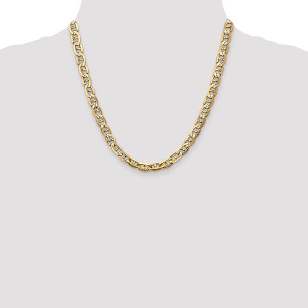 Leslie's 14K 7mm Concave Anchor Chain - Image 4