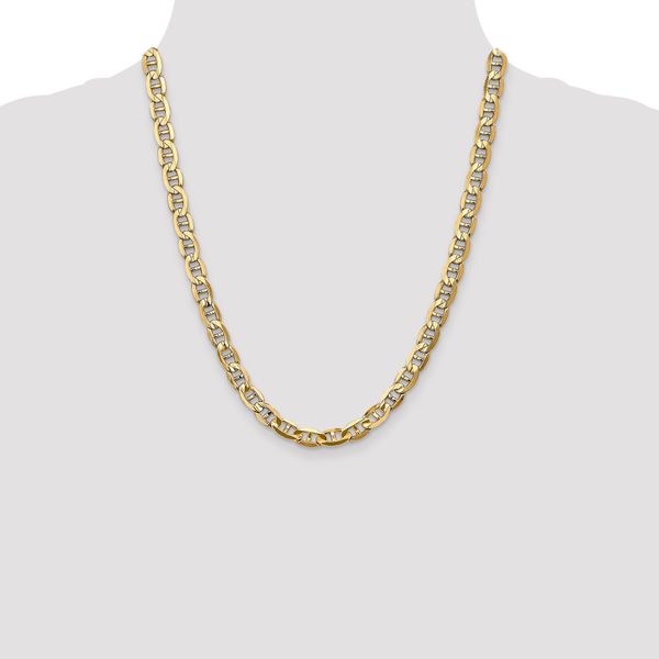 Leslie's 14K 7mm Concave Anchor Chain - Image 4