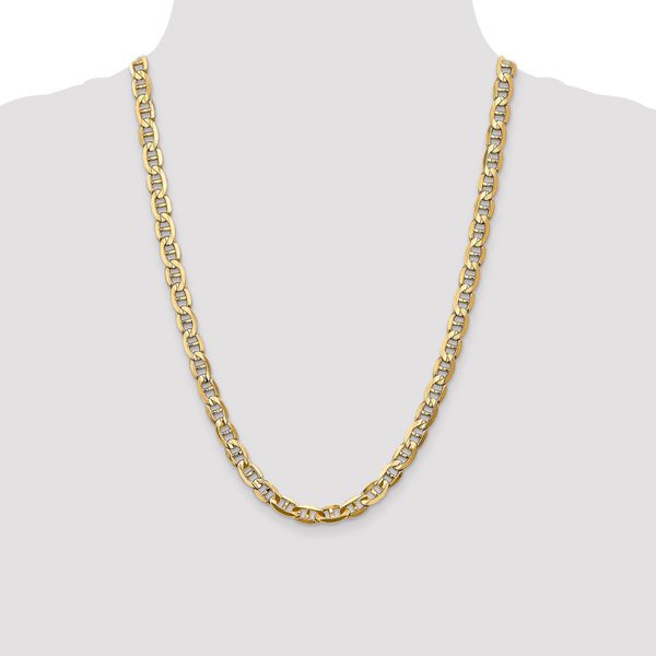 Leslie's 14K 7mm Concave Anchor Chain - Image 4