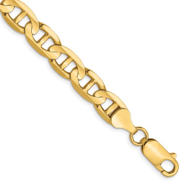 Leslie's 14K 7mm Concave Anchor Chain