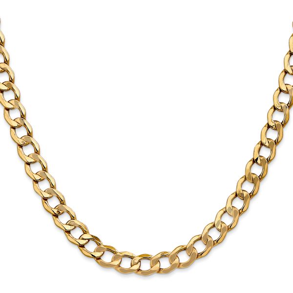 Leslie's 14K 7mm Semi-Solid Curb Link Chain - Image 2