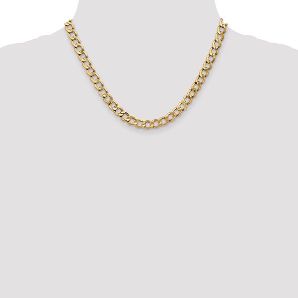 Leslie's 14K 7mm Semi-Solid Curb Link Chain - Image 4
