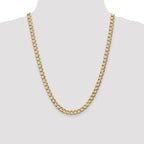 Leslie's 14K 7mm Semi-Solid Curb Link Chain - Image 4