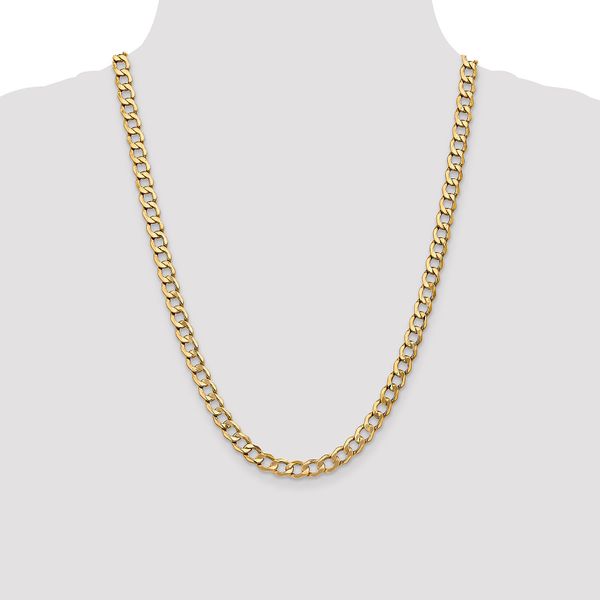 Leslie's 14K 7mm Semi-Solid Curb Link Chain - Image 4