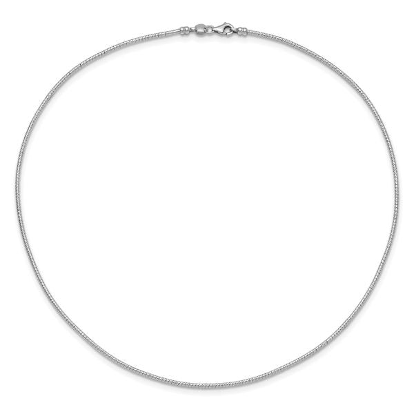 Leslie's 14K White 1.5mm D/C Neckwire Necklace - Image 3