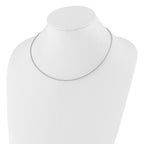14K White 1.5mm D/C Neckwire Necklace - Image 2