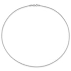 14K White 1.5mm D/C Neckwire Necklace - Image 3