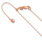 Leslie's 14K Rose Gold Adjustable .55mm Baby Box Chain