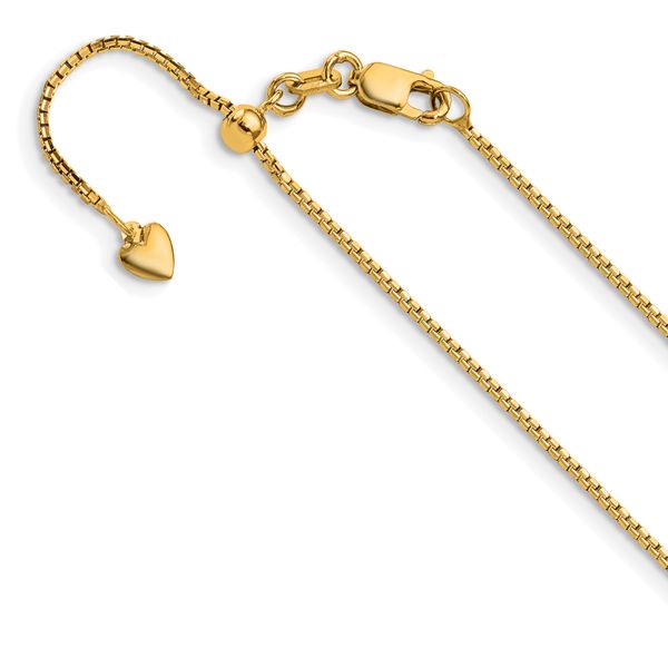 Leslie's 14K Adjustable 1mm D/C Box Chain