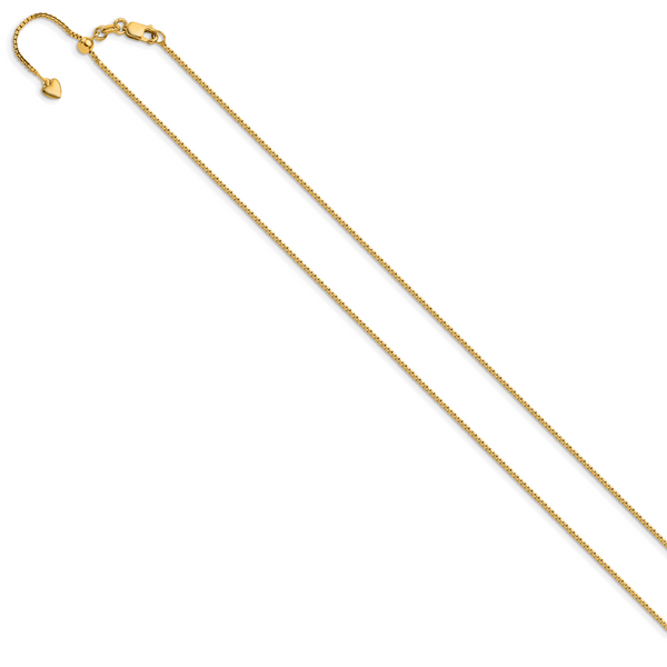 Leslie's 14K Adjustable 1mm D/C Box Chain - Image 2