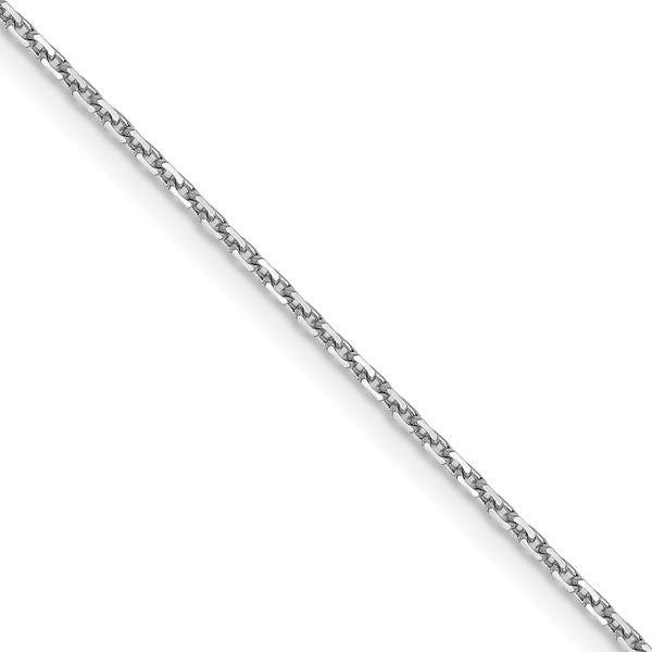 Leslie's 14K White Gold 1.05mm D/C Cable Chain