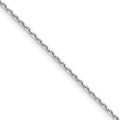 Leslie's 14K White Gold 1.05mm D/C Cable Chain
