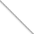 Leslie's 14K White Gold 1.05mm D/C Cable Chain