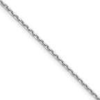 Leslie's 14K White Gold 1.4mm D/C Cable Chain