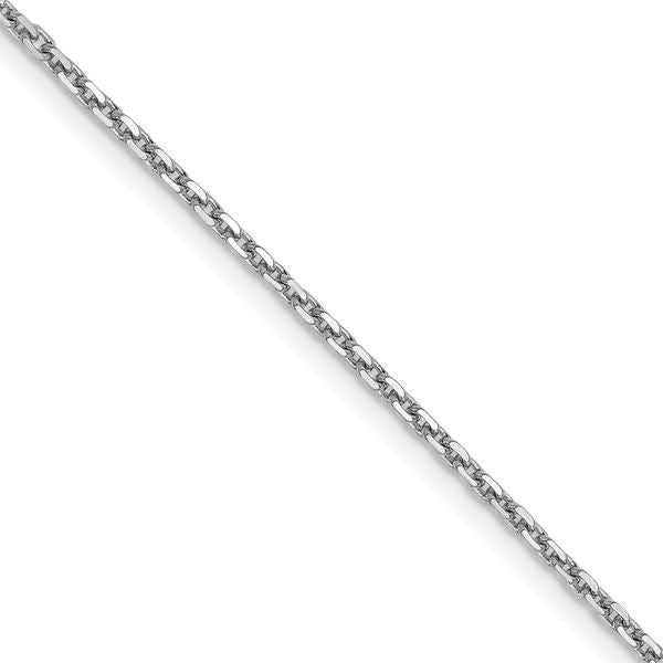Leslie's 14K White Gold 1.4mm D/C Cable Chain