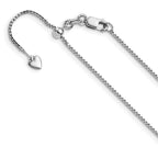 Leslie's 14K White Gold Adjustable 1mm D/C Box Chain
