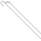 Leslie's 14K White Gold Adjustable 1mm D/C Box Chain - Image 2