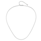 Leslie's 14K White Gold Adjustable 1mm D/C Box Chain - Image 4