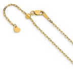 Leslie's 14K Adjustable 1.3mm Flat Cable Chain
