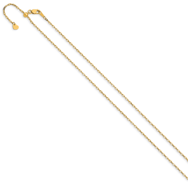 Leslie's 14K Adjustable 1.3mm Flat Cable Chain - Image 2
