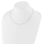Leslie's 14k White Gold 1.25mm Round Cable 1in+1in Adjustable Chain - Image 3