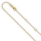 Leslie's 14k Yellow Gold 1.25mm Round Cable 1in+1in Adjustable Chain