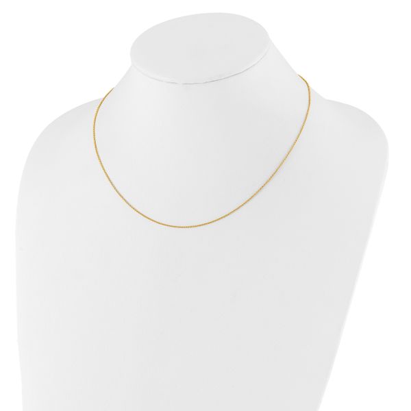 Leslie's 14k Yellow Gold 1.25mm Round Cable 1in+1in Adjustable Chain - Image 3