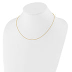Leslie's 14k Yellow Gold 1.25mm Round Cable 1in+1in Adjustable Chain - Image 3