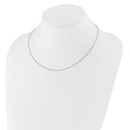 Leslie's 14k White Gold 1.4mm Round Cable 1in+1in Adjustable Chain - Image 3