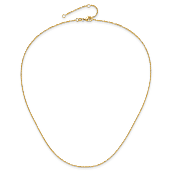 Leslie's 14k 1.4mm Round Cable 1in+1in Adjustable Chain - Image 4