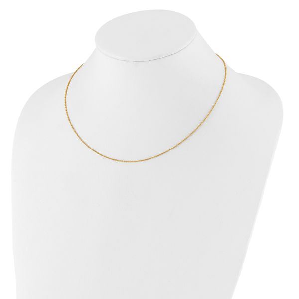 Leslie's 14k 1.4mm Round Cable 1in+1in Adjustable Chain - Image 3