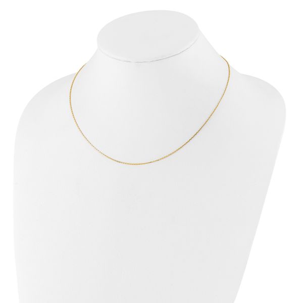 Leslie's 14k 1.1mm D/C Square Cable 1in+1in Adjustable Chain - Image 3