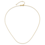 Leslie's 14k 1.1mm D/C Square Cable 1in+1in Adjustable Chain - Image 4