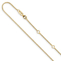 Leslie's 14K 1mm D/C Open Franco 1in+1in Adjustable Chain
