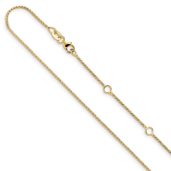 Leslie's 14K 1mm D/C Open Franco 1in+1in Adjustable Chain
