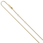 Leslie's 14K 1mm D/C Open Franco 1in+1in Adjustable Chain - Image 2