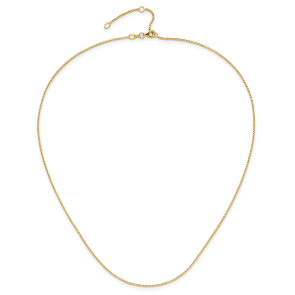 Leslie's 14K 1mm D/C Open Franco 1in+1in Adjustable Chain - Image 4