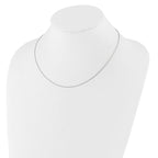 Leslie's 14K White Gold 1mm D/C Open Franco 1in+1in Adjustable Chain - Image 3