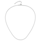Leslie's 14K White Gold 1mm D/C Open Franco 1in+1in Adjustable Chain - Image 4