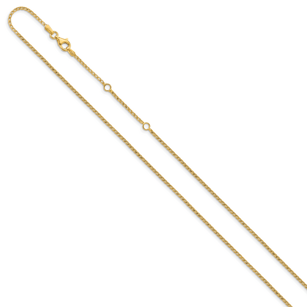 Leslie's 14K 1.4mm D/C Open Franco 1in+1in Adjustable Chain - Image 2