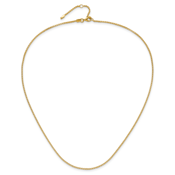 Leslie's 14K 1.4mm D/C Open Franco 1in+1in Adjustable Chain - Image 4