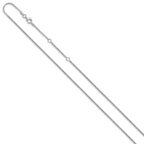Leslie's 14K White Gold 1.4mm D/C Open Franco 1in+1in Adjustable Chain - Image 2