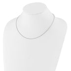 Leslie's 14K White Gold 1.4mm D/C Open Franco 1in+1in Adjustable Chain - Image 3