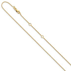 Leslie's 14K .8mm Baby Spiga 1in+1in Adjustable Chain - Image 2
