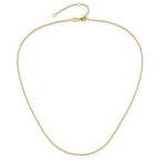 Leslie's 14K .8mm Baby Spiga 1in+1in Adjustable Chain - Image 4